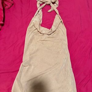 Champagne halter dress